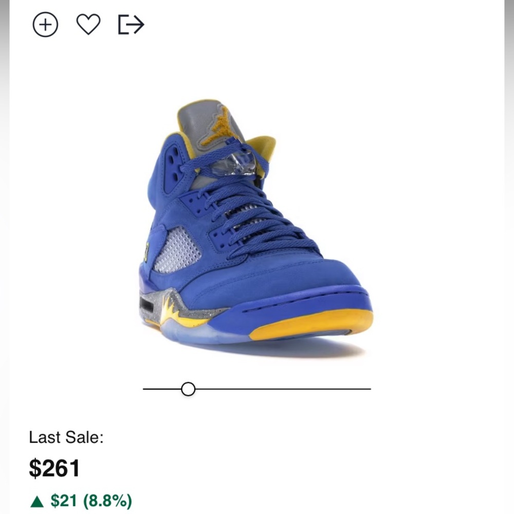 NWOT - Air Jordan 5 Laney J5P Sneakers - Picture 7 of 7